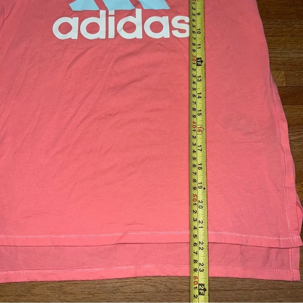 Adidas Youth Girl Large Pink Graphic‎ Logo Athletic Crew Neck Sleeveless Top